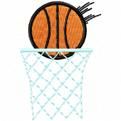 Basketball Embroidery Design 12